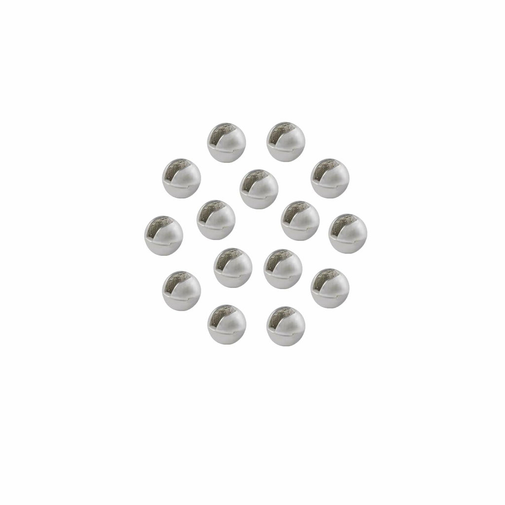 JUIFUTIME Tungsten Slotted Fly Tying Beads 4.0mm Black Nickel 100pcs