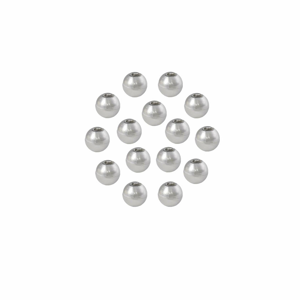 JUIFUTIME Tungsten Slotted Fly Tying Beads 4.0mm Black Nickel 100pcs