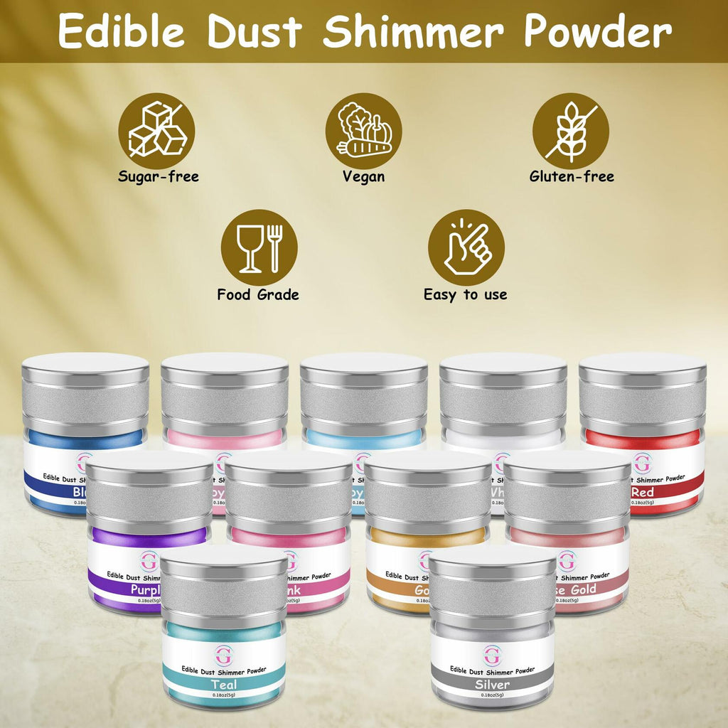 Glitter & Glitz Edible Drink Glitter Luster Dust Baby Pink 5g Cocktail Baking