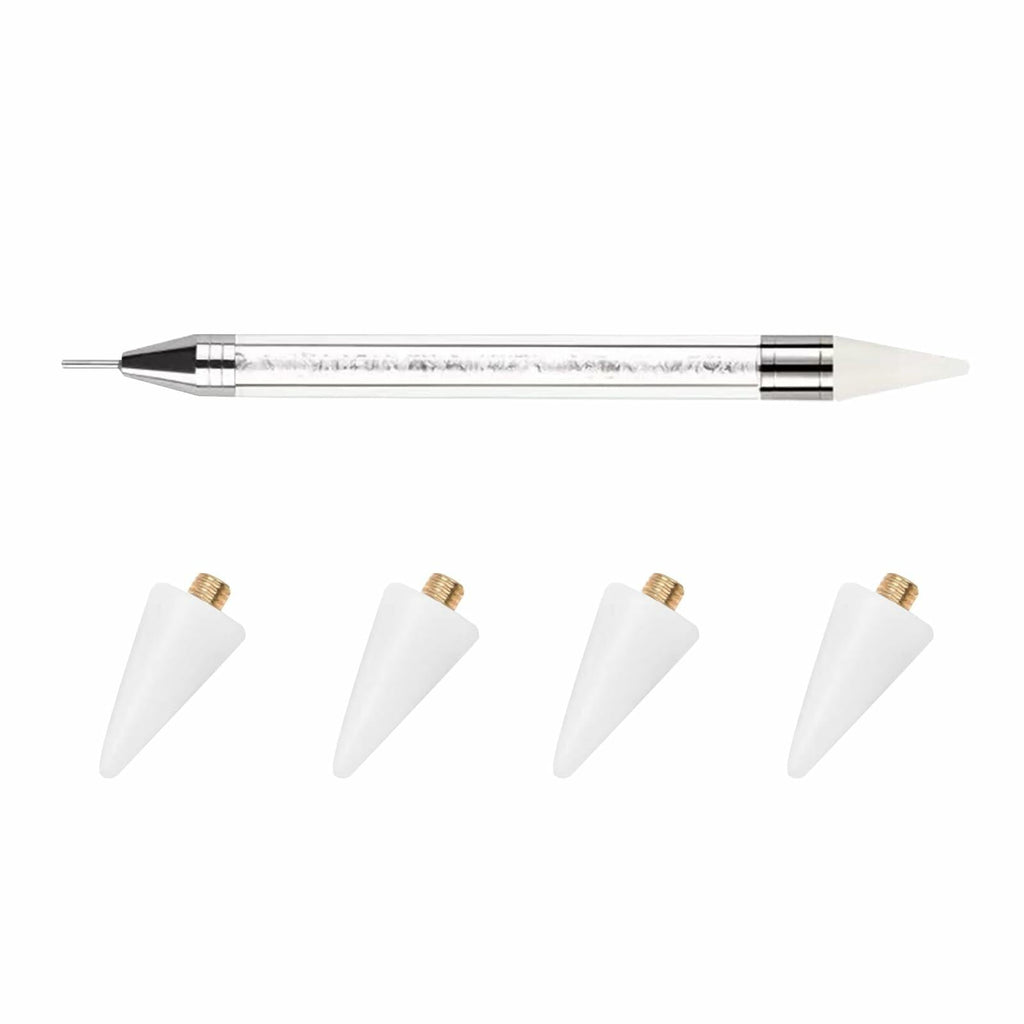 5PCS Rhinestone Picker Tool Dual End Dotting Pen Nail Art Crystal Handle