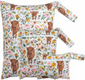 Little Jump Waterproof Cloth Diaper Wet Dry Bag Western Floral Cow Size S M L