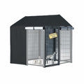 NGB Outdoor Dog Kennel Cover 4x4x4.5ft 600D Waterproof Windproof Black