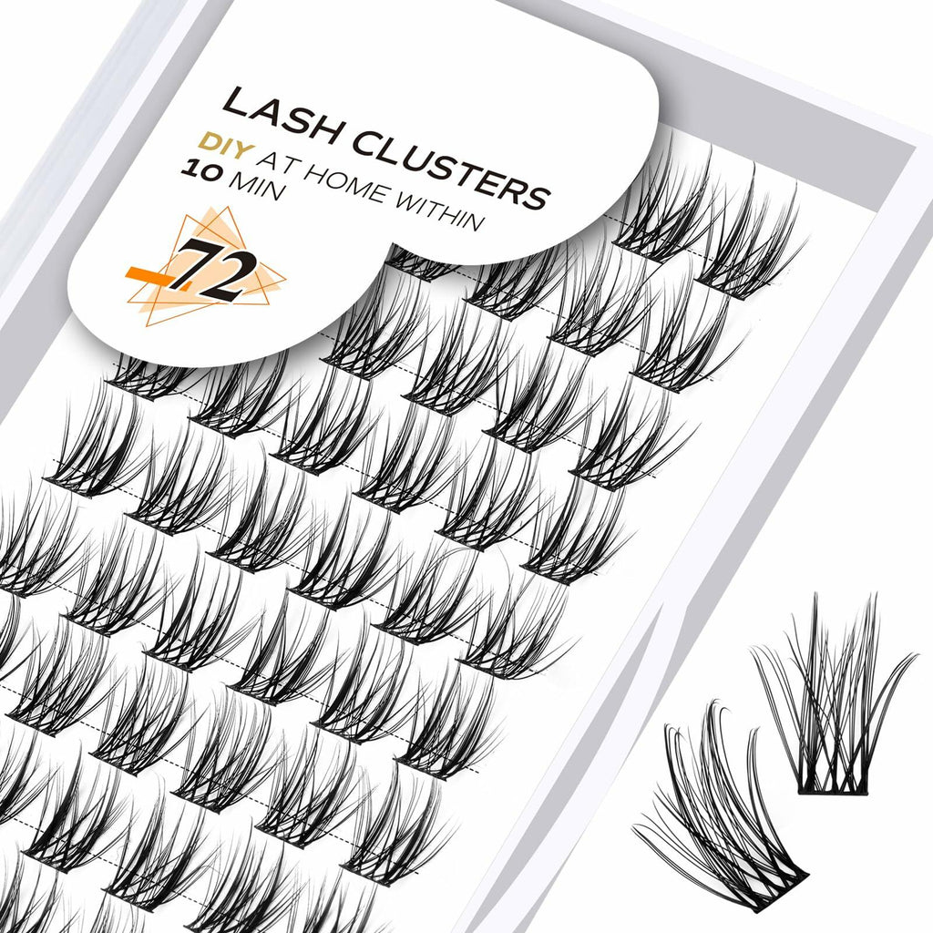Lash Clusters B03 D Curl 18mm DIY Wispy Volume Eyelash Extensions 72pcs