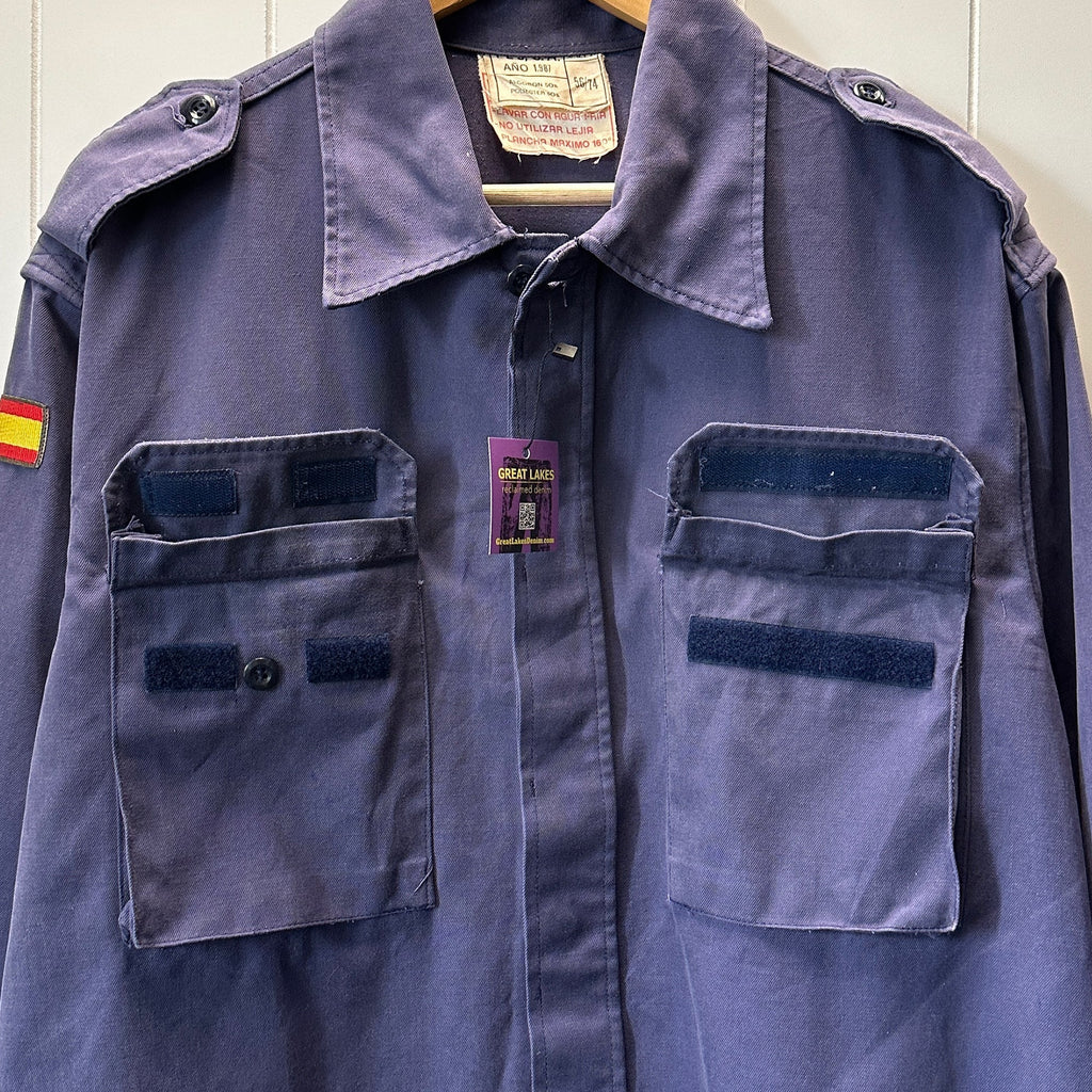 Vintage Spanish Military Jacket - Fits Men's L-XL / Women's 2XL