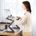 360° Adjustable Ergonomic Laptop Stand Aluminum Foldable Desk Stand with Mouse Pad