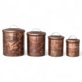 Oxidized Copper Finish Stainless Steel Canisters | 4 Sizes