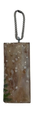 Trish McFerran Skier Encaustic Art Ornament