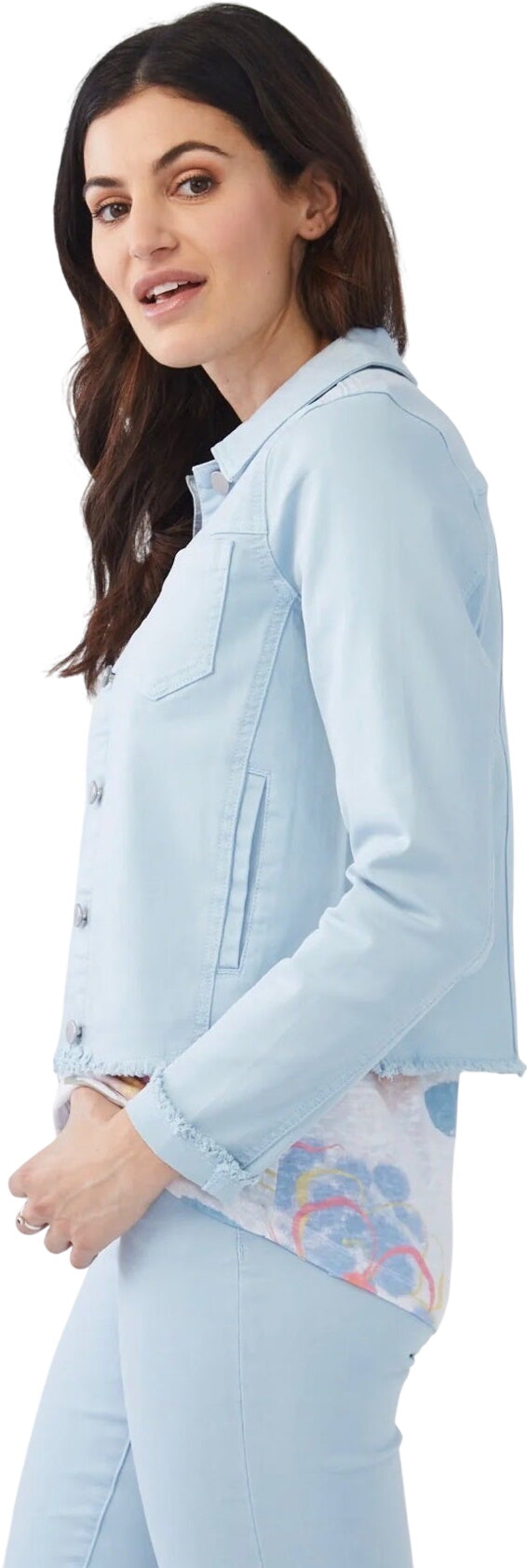 FDJ Frayed Hem Shirt Jacket 1939511