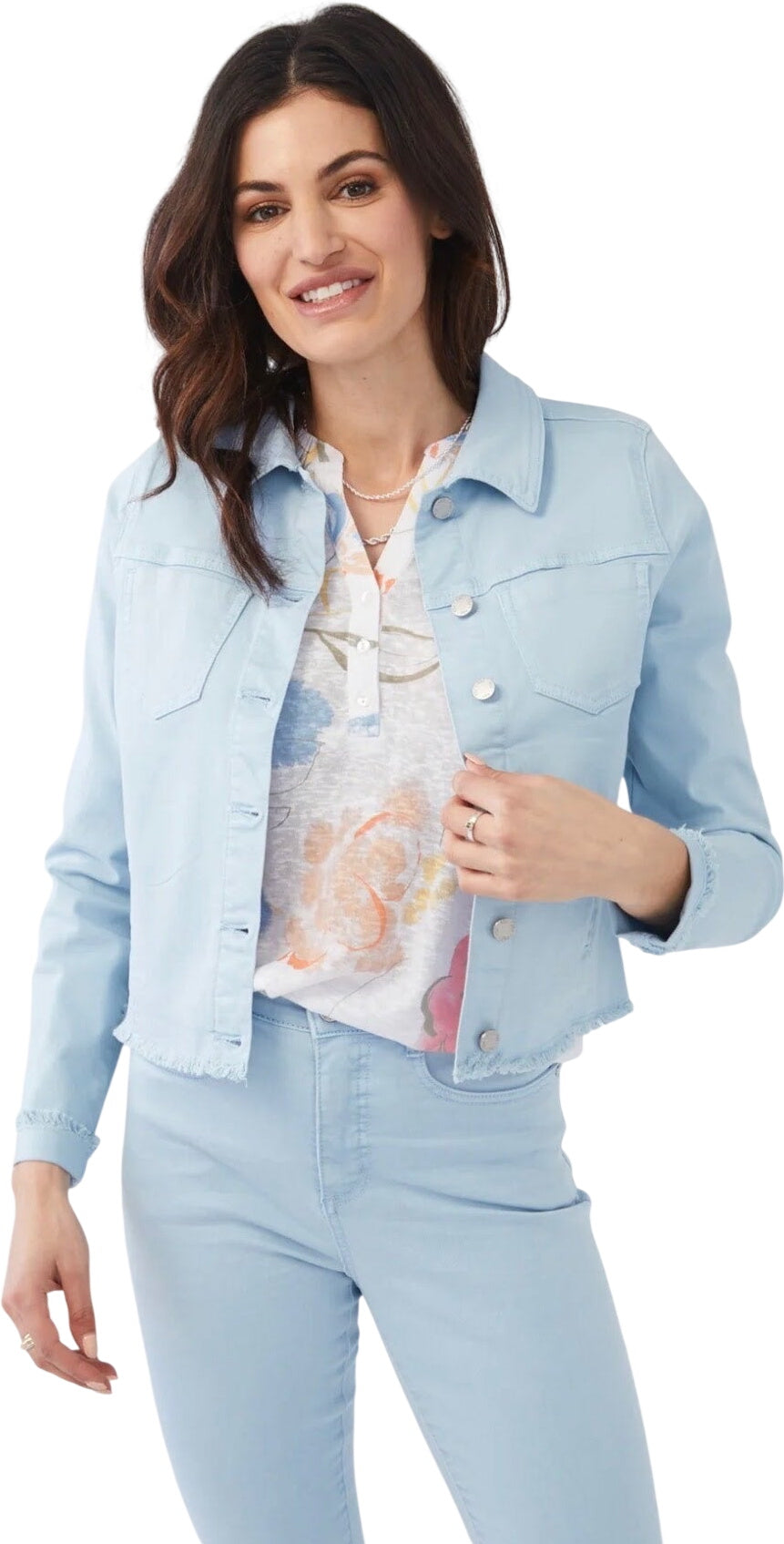 FDJ Frayed Hem Shirt Jacket 1939511