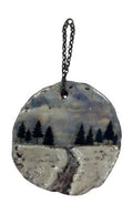 Trish McFerran Winter Path Encaustic Art Ornament