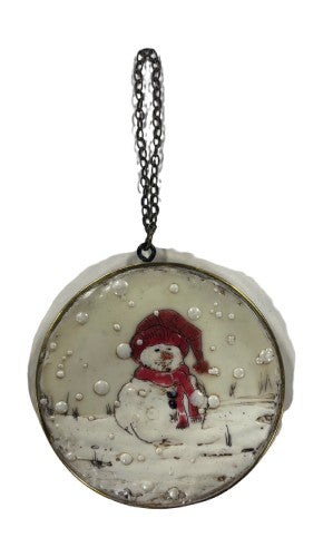 Trish McFerran Snowman Encaustic Art