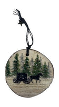 Trish McFerran Horse and Buggy Encaustic Art Ornament