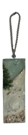 Trish McFerran Snowboarder Encaustic Art Ornament