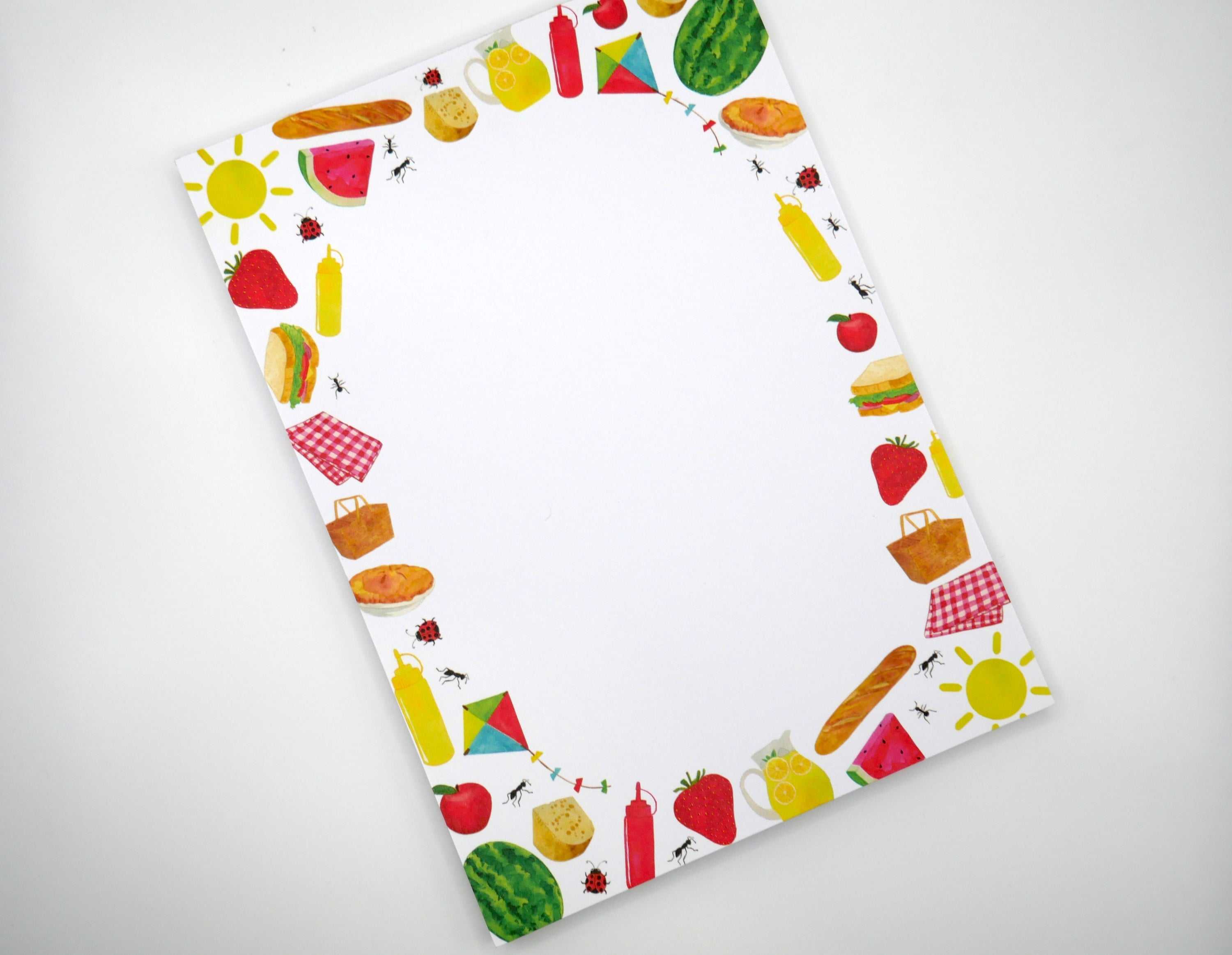 Fun Summer Picnic 5x7" Notepad
