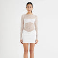 Playful Charm White Lace Mini Dress