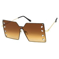 Square Brown Stone Sunglasses Stylish Casual Accessories
