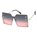 Square Purple Stone Sunglasses – Trendy Stylish Fashion Accessory