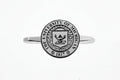 Sterling Silver College Graduation Rings: Elegant Tiny Logo Jewelry for Proud Alumni