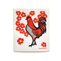 Red Rooster Swedish Dishcloth | Red/Black | Sweetgum Home