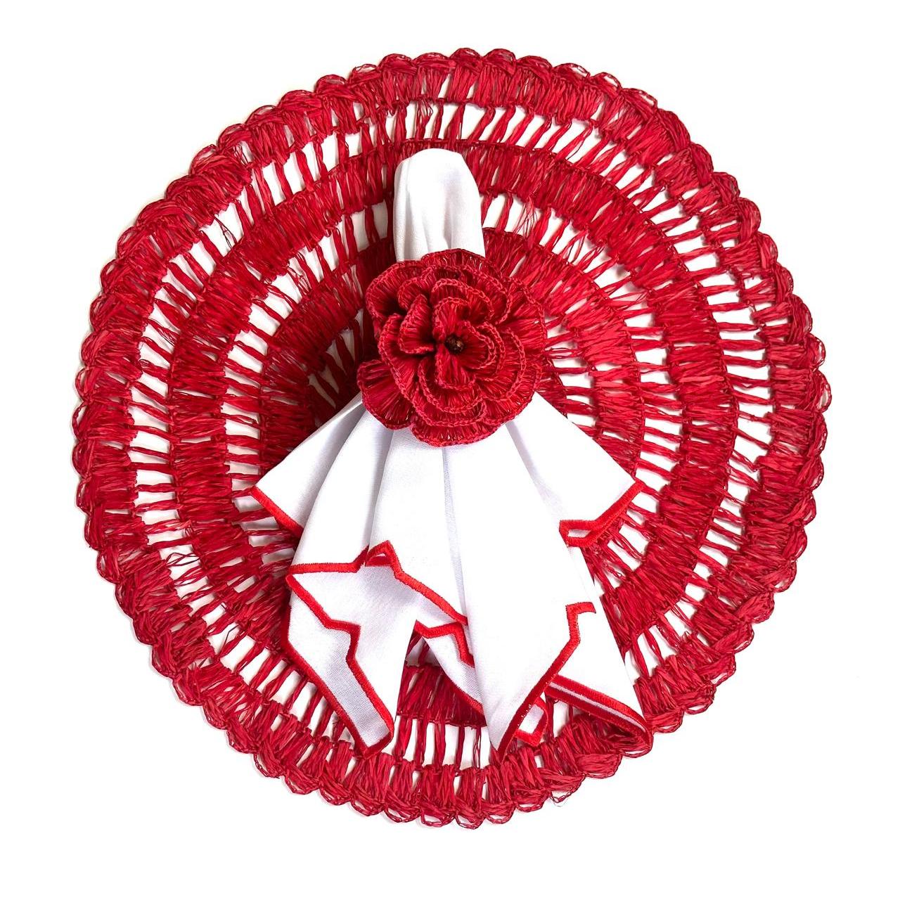 Red V Trim Napkin