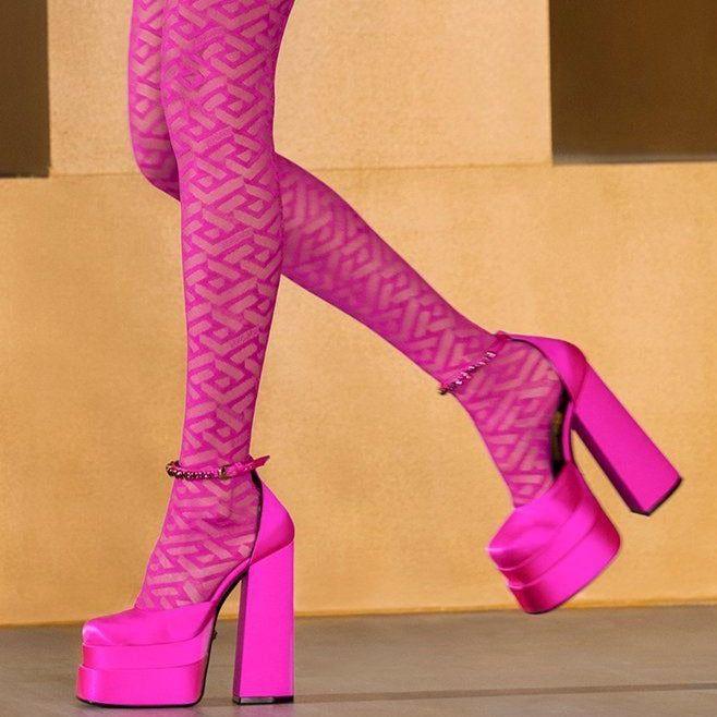 Rendezvous Hot Pink Platform Pumps