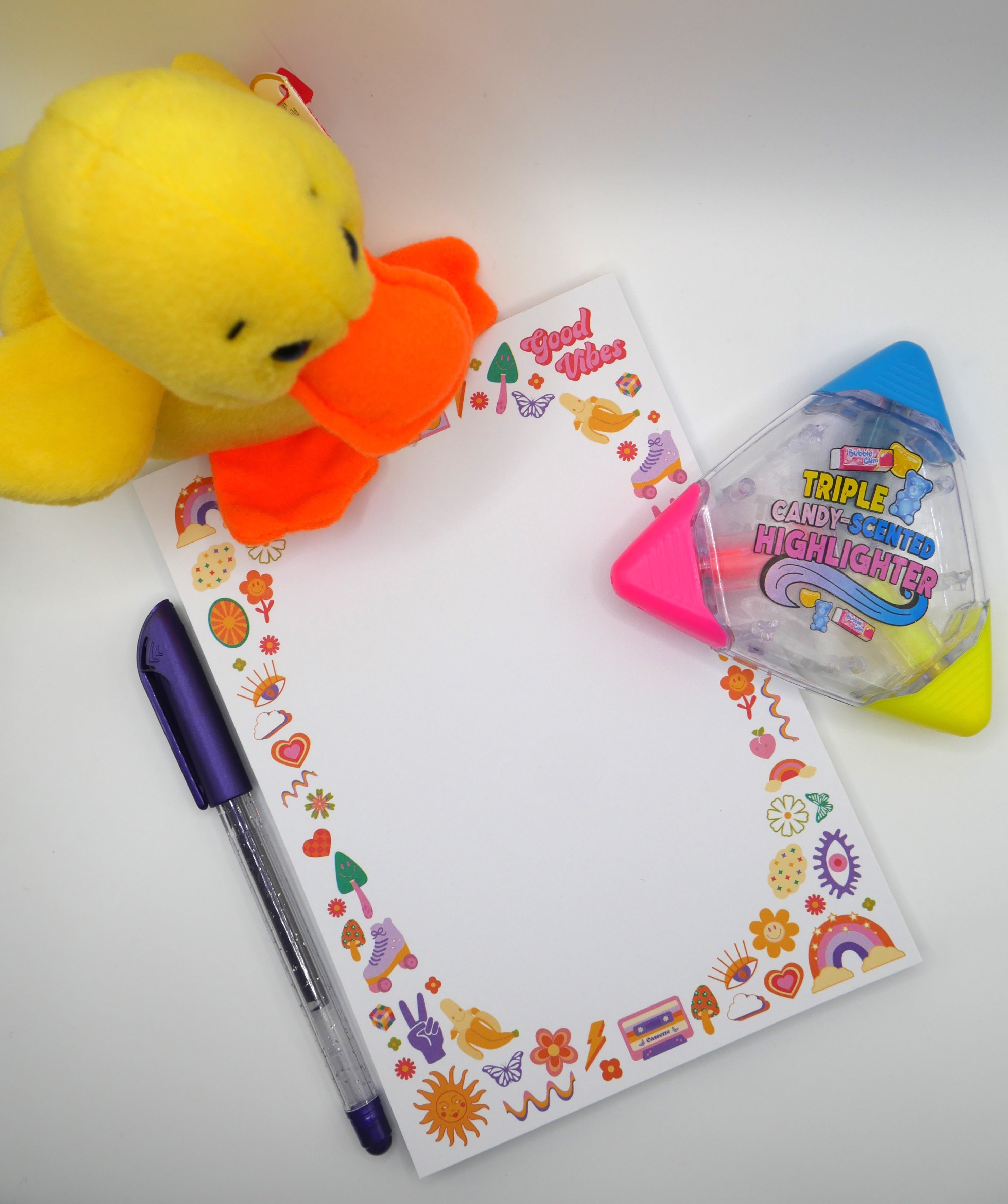 Retro, Funky, 70s & 90s Nostalgia 5x7" Notepad