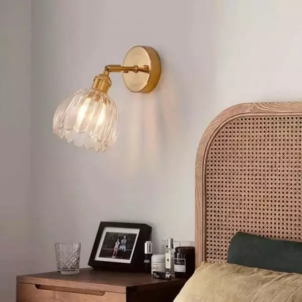 Tulip Glass Wall Lamp Retro Flower Bud Vintage Wall Light