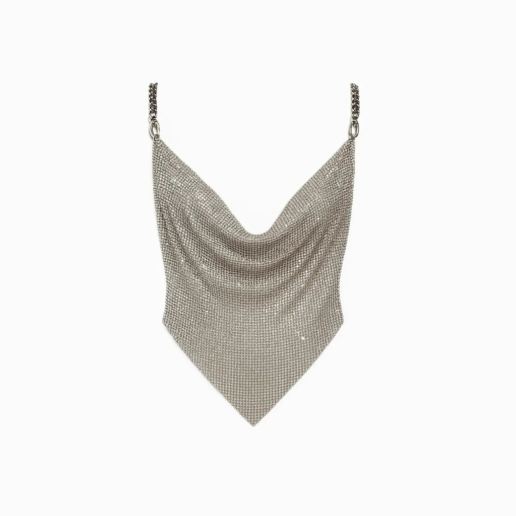 Rhode Diamond Mesh Chain Top