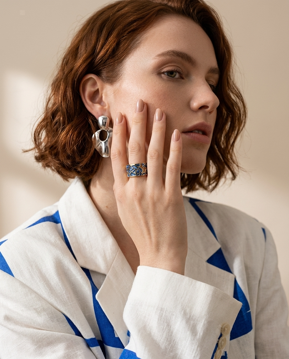 Indigo Ring Adjustable