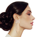 Butterfly Fringe Earrings Gold Elegant Statement Jewelry