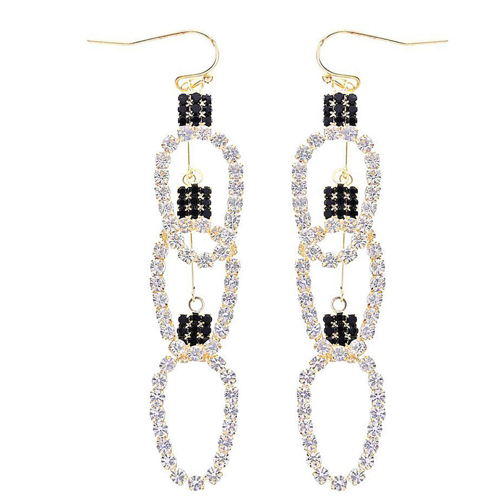 Statement Clear Triple Christmas Light Earrings Trendy Fashion Jewelry