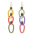 Statement Multi Xmas Light Earrings Triple Twinkle Delight Stylish Holiday Jewelry