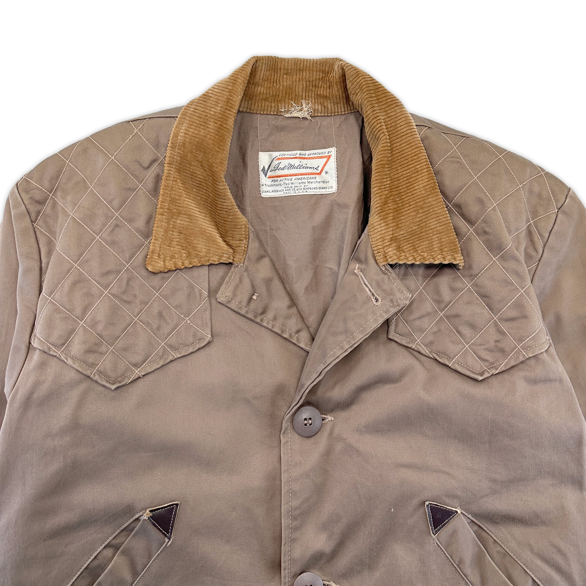 Vintage 60s Ted Williams Sears Roebuck Canvas Hunting Jacket - Medium / Large