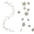 Silver Glitter Paper Star Garland