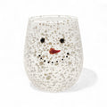 Snowman Confetti Stemless Wine Glass