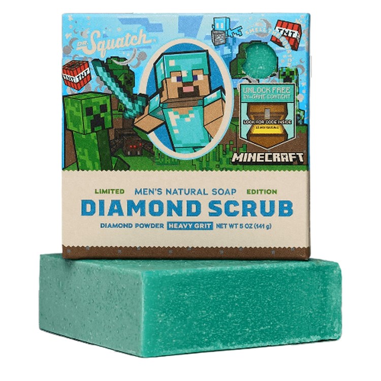 Dr. Squatch Limited Edition Minecraft Diamond Scrub Bar Soap