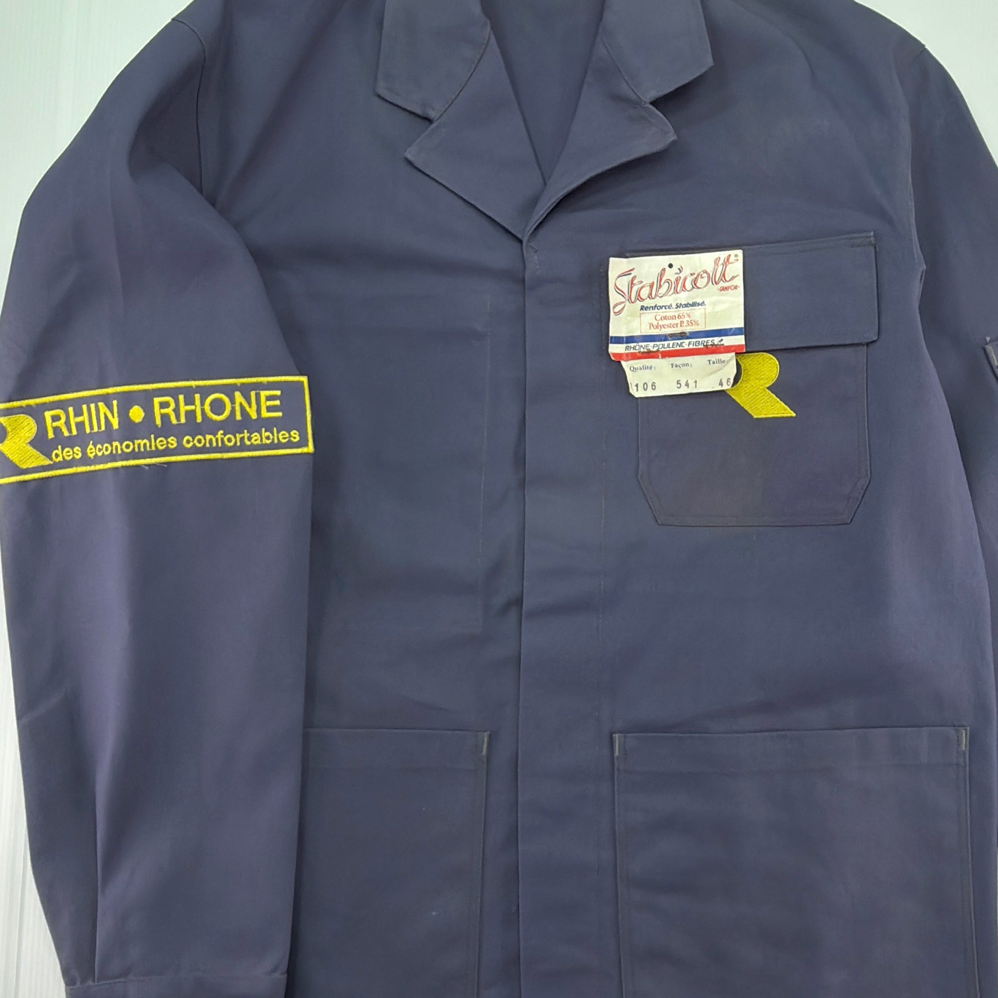 Vintage Gray-blue Stabicott French Workwear Chore Jacket - Men's Small / Women's Medium