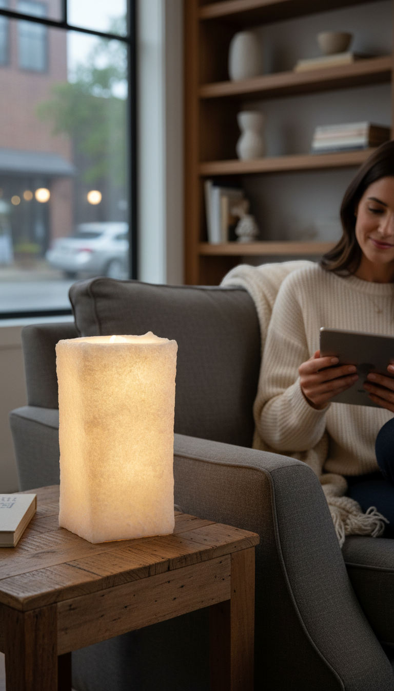 Modern Rock Water Candle