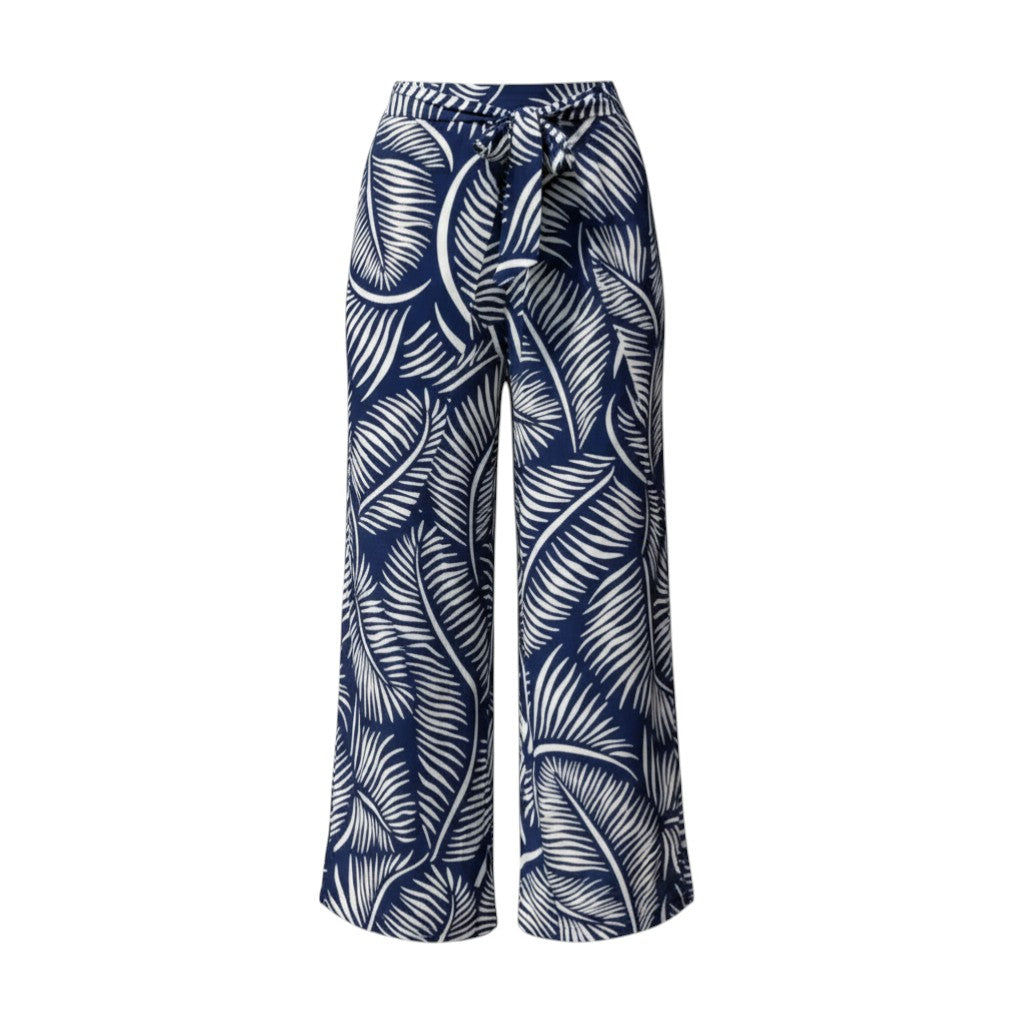 La Mer Luxe Navy Palm Pants 280K-E01K