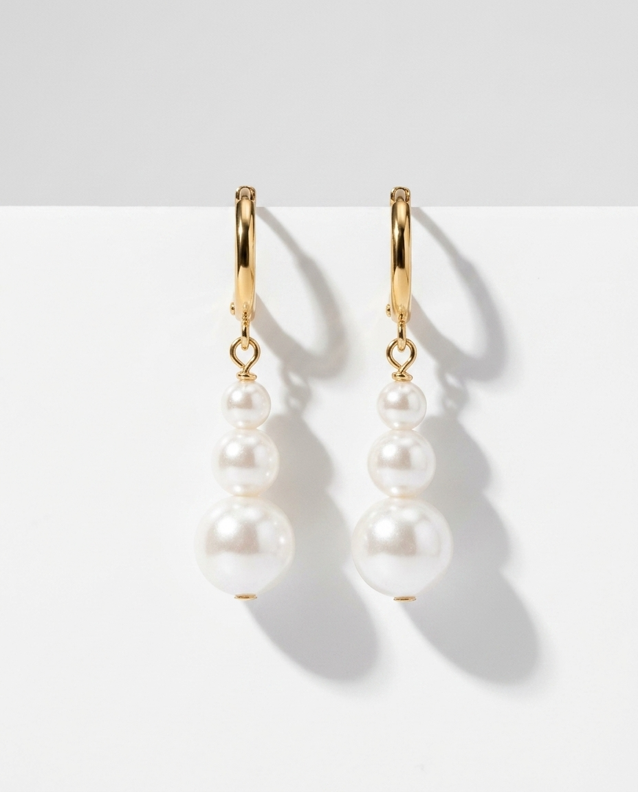 Lily Pearl Hoop Earrings