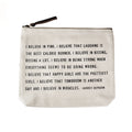 I Believe In Pink (Audreey Hepburn Quote) Canvas Zip Bag