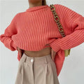 Sunset Trip Oversized Orange Knitted Sweater