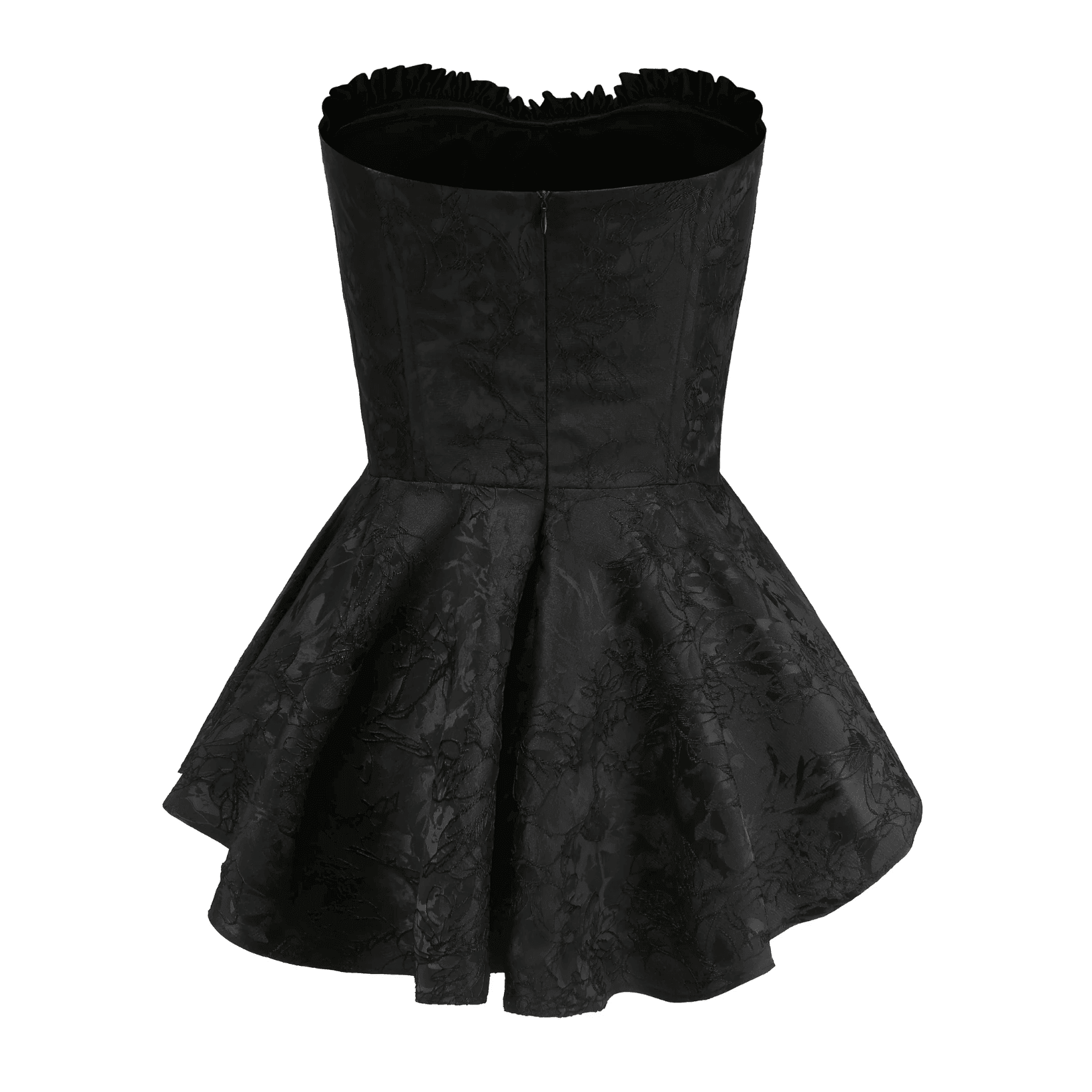 Sweet Poison Satin Corset Black Mini Dress