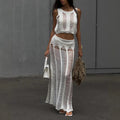 Tami White Knit Two Piece Set