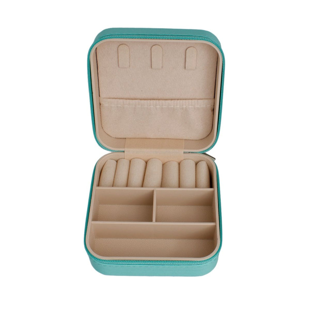 Travel Jewelry Box Square Turquoise Nurse Patch Stylish Accessory