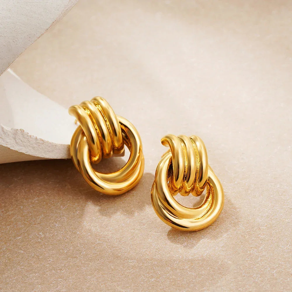 Twin Fusion Rings Earrings