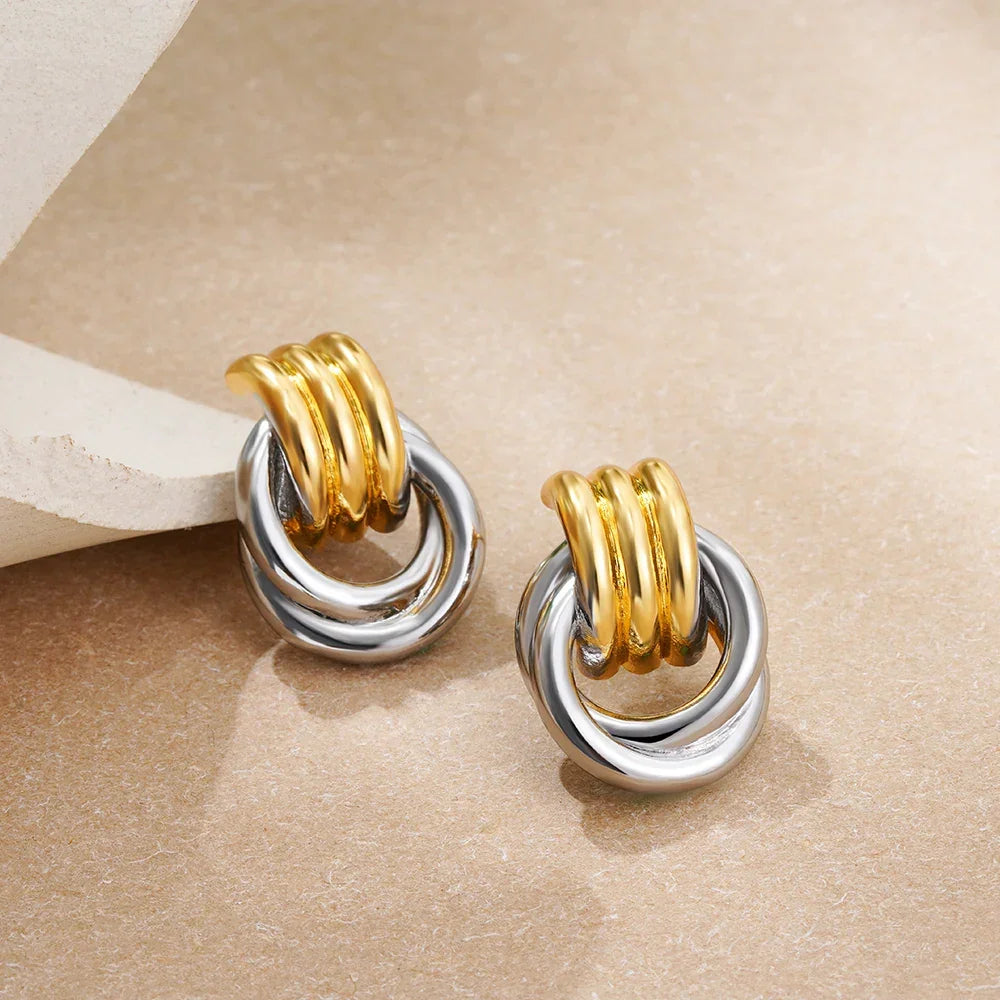 Twin Fusion Rings Earrings