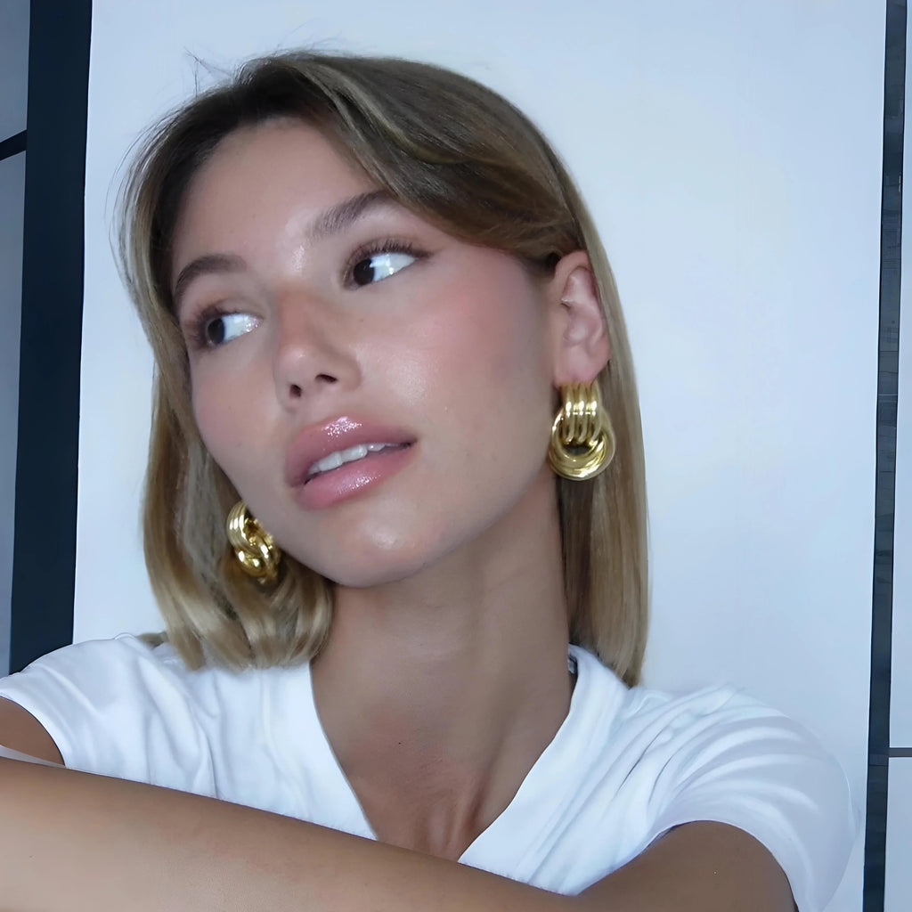 Twin Fusion Rings Earrings