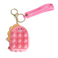 Trendy Pink Dino Bubble Pop Keychain Fashion Accessory