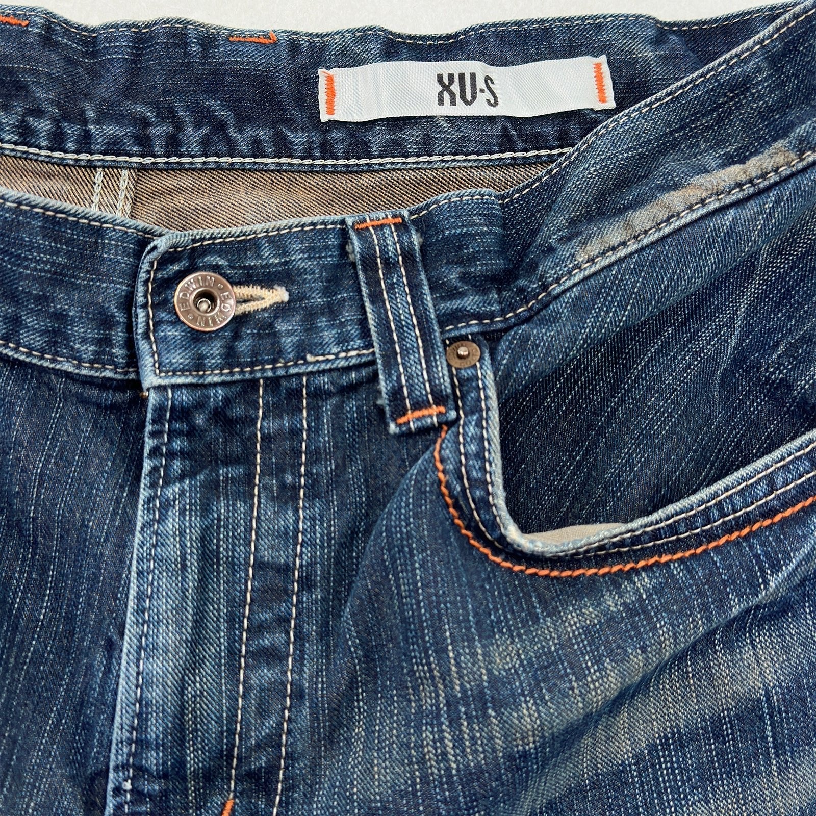 Edwin Vintage Distressed Denim Jean Shorts - 34